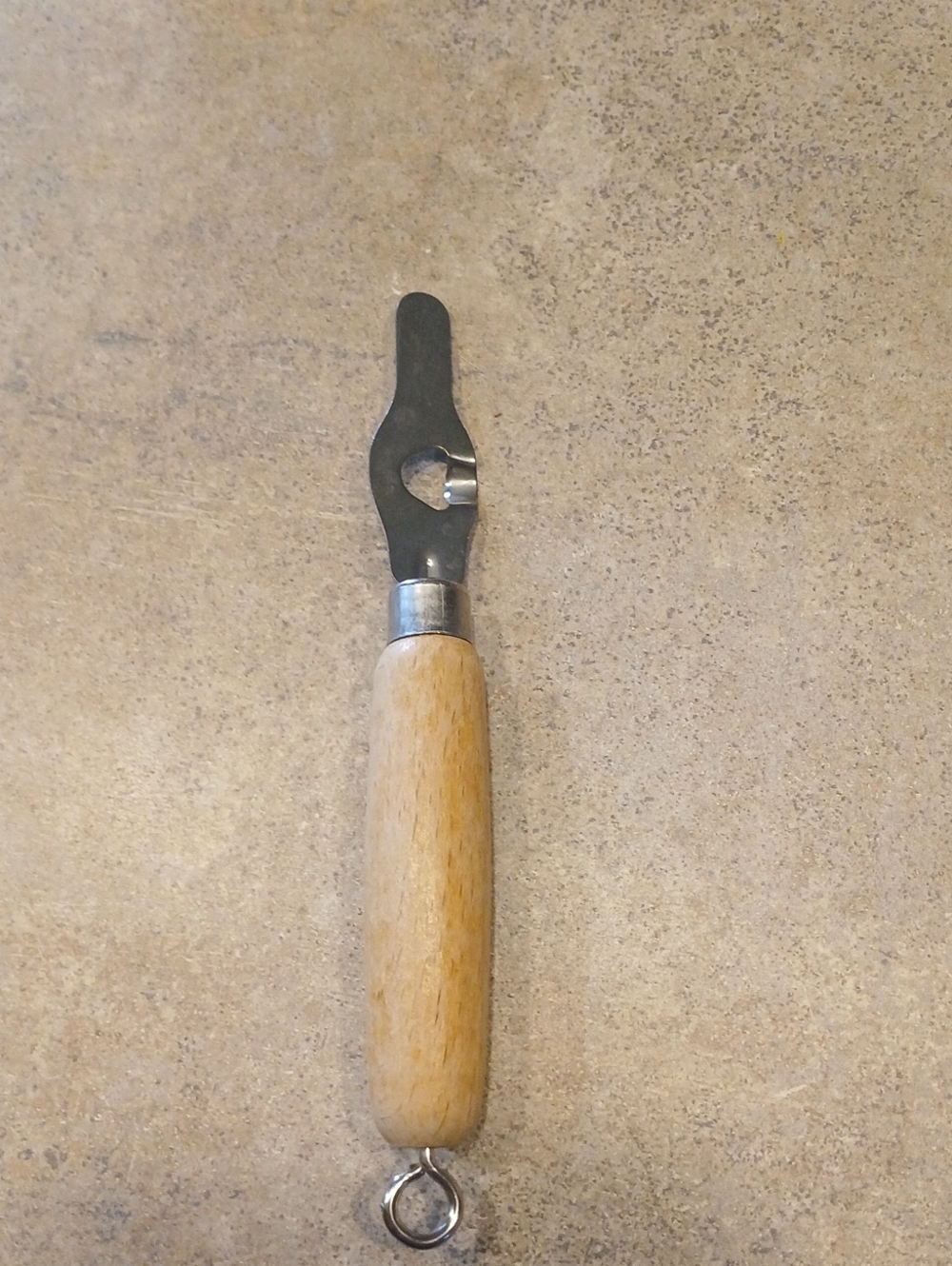 Vintage German Rostfrei Multi-Tool Bottle Opener Jar Lifter Wood Handle DR Stamp